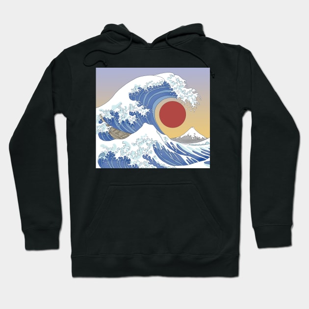 hokusai Hoodie by tonguetied